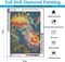Diamond Painting Kits for Adults, 5D Full Drill Diamond Art Hummingbirds Round Diamond Dots Gem Arts Suitable for Home Wall Decoration 12x16in